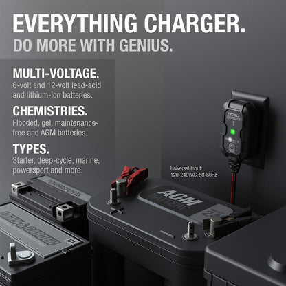 Automatic Smart Car Battery Charger, 6V and 12V Highest-Performing, Energy-Efficient, and Compact Portable Universal Battery Charger-Toppalletfly