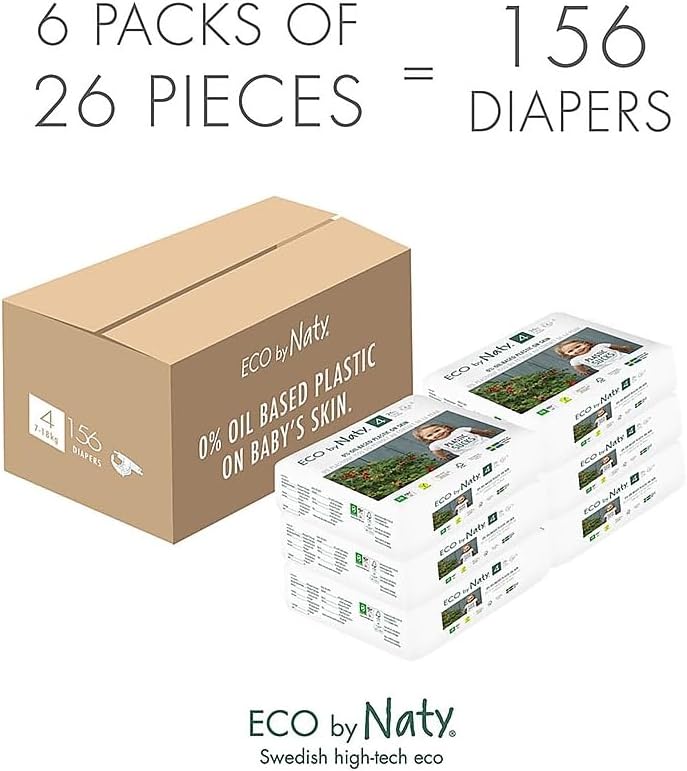 Baby Diapers, Plant-Based Eco-Friendly Diapers, Great for Baby Sensitive Skin and Helps Prevent Leaking-Toppalletfly