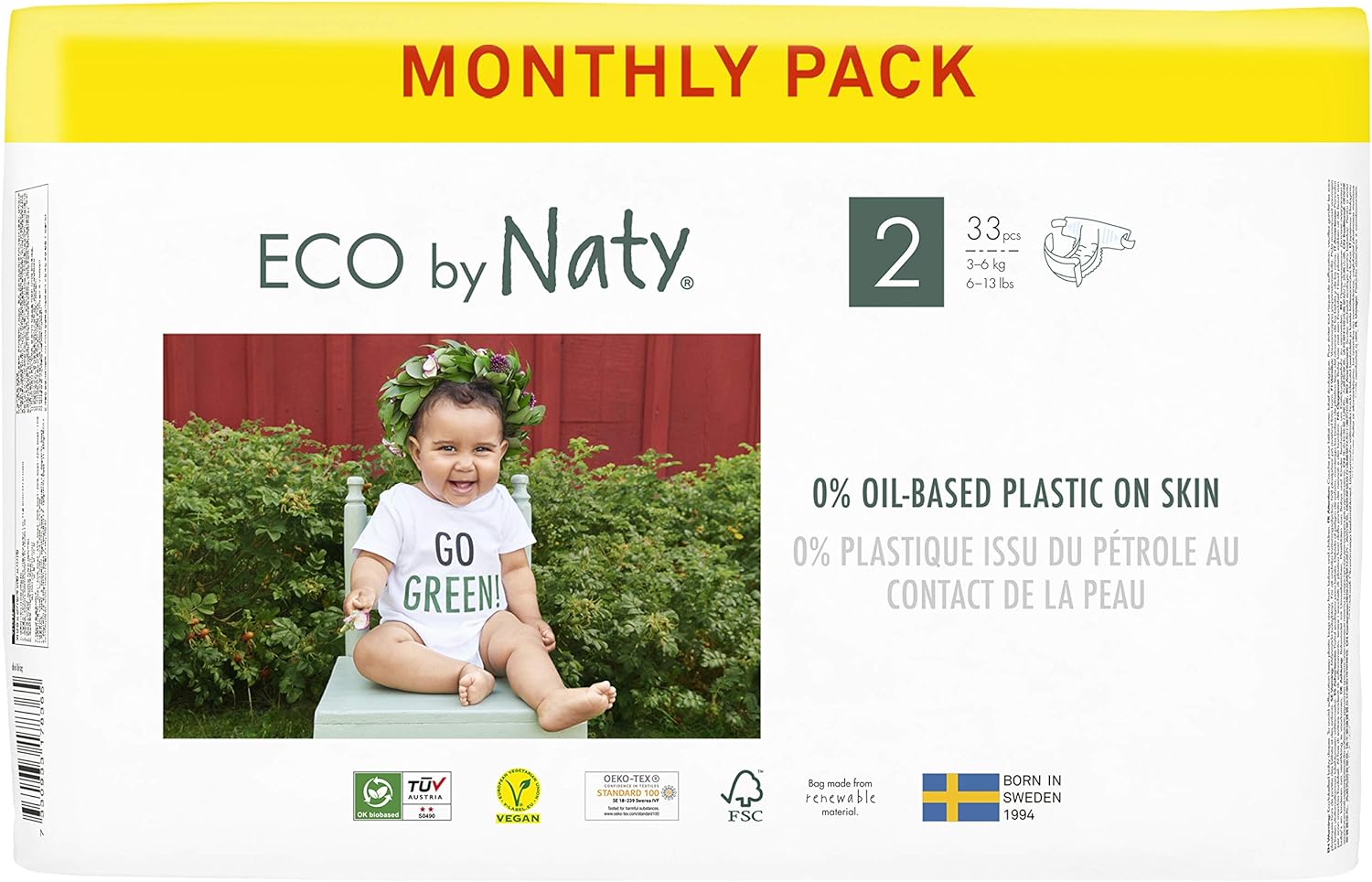 Baby Diapers, Plant-Based Eco-Friendly Diapers, Great for Baby Sensitive Skin and Helps Prevent Leaking-Toppalletfly