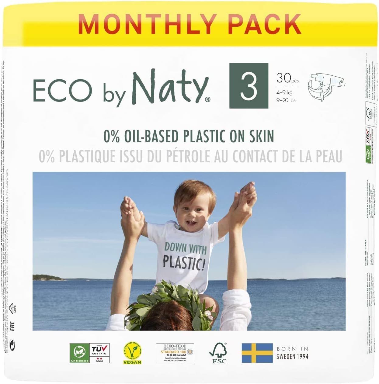 Baby Diapers, Plant-Based Eco-Friendly Diapers, Great for Baby Sensitive Skin and Helps Prevent Leaking-Toppalletfly