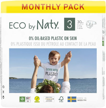 Baby Diapers, Plant-Based Eco-Friendly Diapers, Great for Baby Sensitive Skin and Helps Prevent Leaking-Toppalletfly