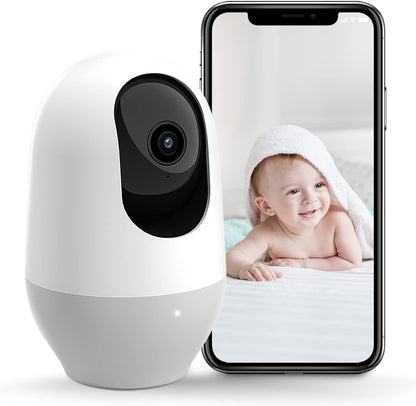 Baby Monitor, 360-degree 1080P Wireless IP Camera, Motion Tracking, Super IR Night Vision, Works with Alexa, Two-Way Audio, Motion & Sound Detection-Toppalletfly