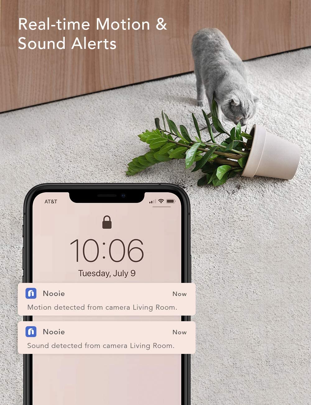 Baby Monitor, 360-degree 1080P Wireless IP Camera, Motion Tracking, Super IR Night Vision, Works with Alexa, Two-Way Audio, Motion & Sound Detection-Toppalletfly
