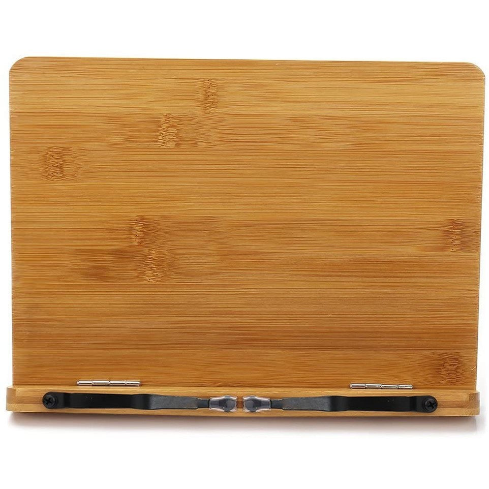 Bamboo Book Stand, Adjustable Book Holder Tray-Toppalletfly