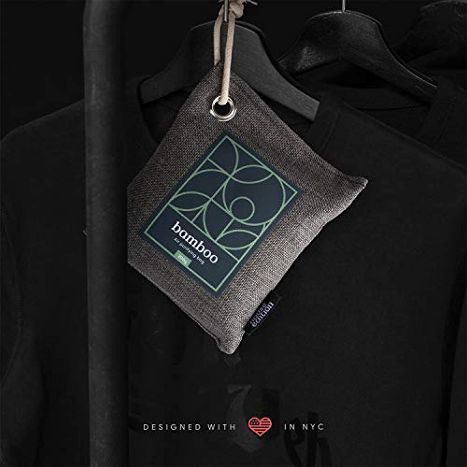 Bamboo Charcoal Air Purifying Bag, Naturally Freshen Air with Powerful Activated Charcoal 4x200g, 2 Sets - 8 Packs-Toppalletfly