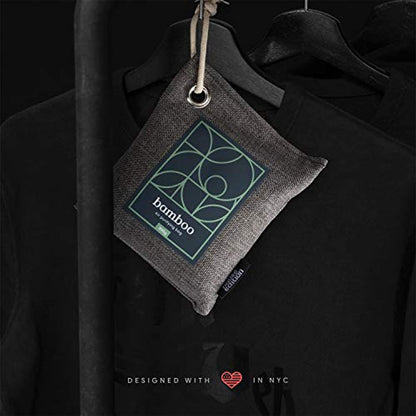 Bamboo Charcoal Air Purifying Bag, Naturally Freshen Air with Powerful Activated Charcoal 4x200g, 2 Sets - 8 Packs-Toppalletfly