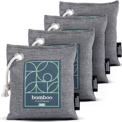 Bamboo Charcoal Air Purifying Bag, Naturally Freshen Air with Powerful Activated Charcoal 4x200g, 2 Sets - 8 Packs-Toppalletfly