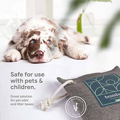 Bamboo Charcoal Air Purifying Bag, Naturally Freshen Air with Powerful Activated Charcoal 4x200g, 2 Sets - 8 Packs-Toppalletfly