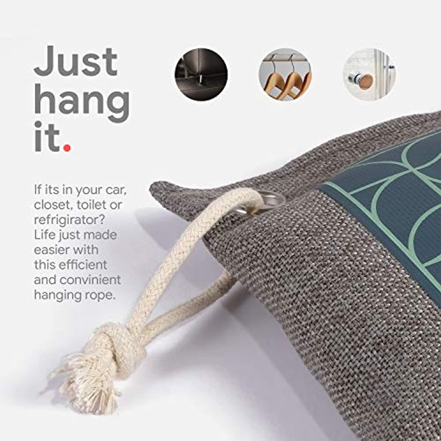 Bamboo Charcoal Air Purifying Bag, Naturally Freshen Air with Powerful Activated Charcoal 4x200g, 2 Sets - 8 Packs-Toppalletfly