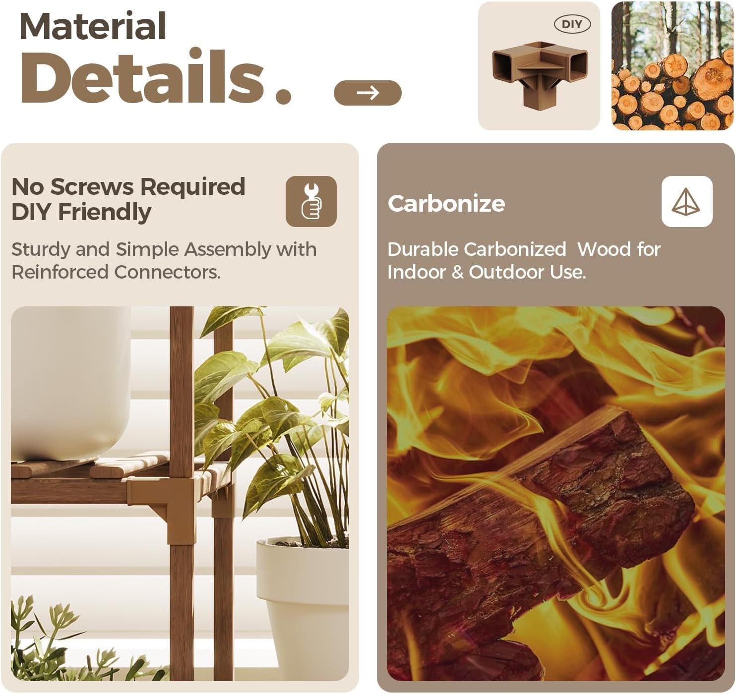Bamboo Customizable Plant Stand-Toppalletfly
