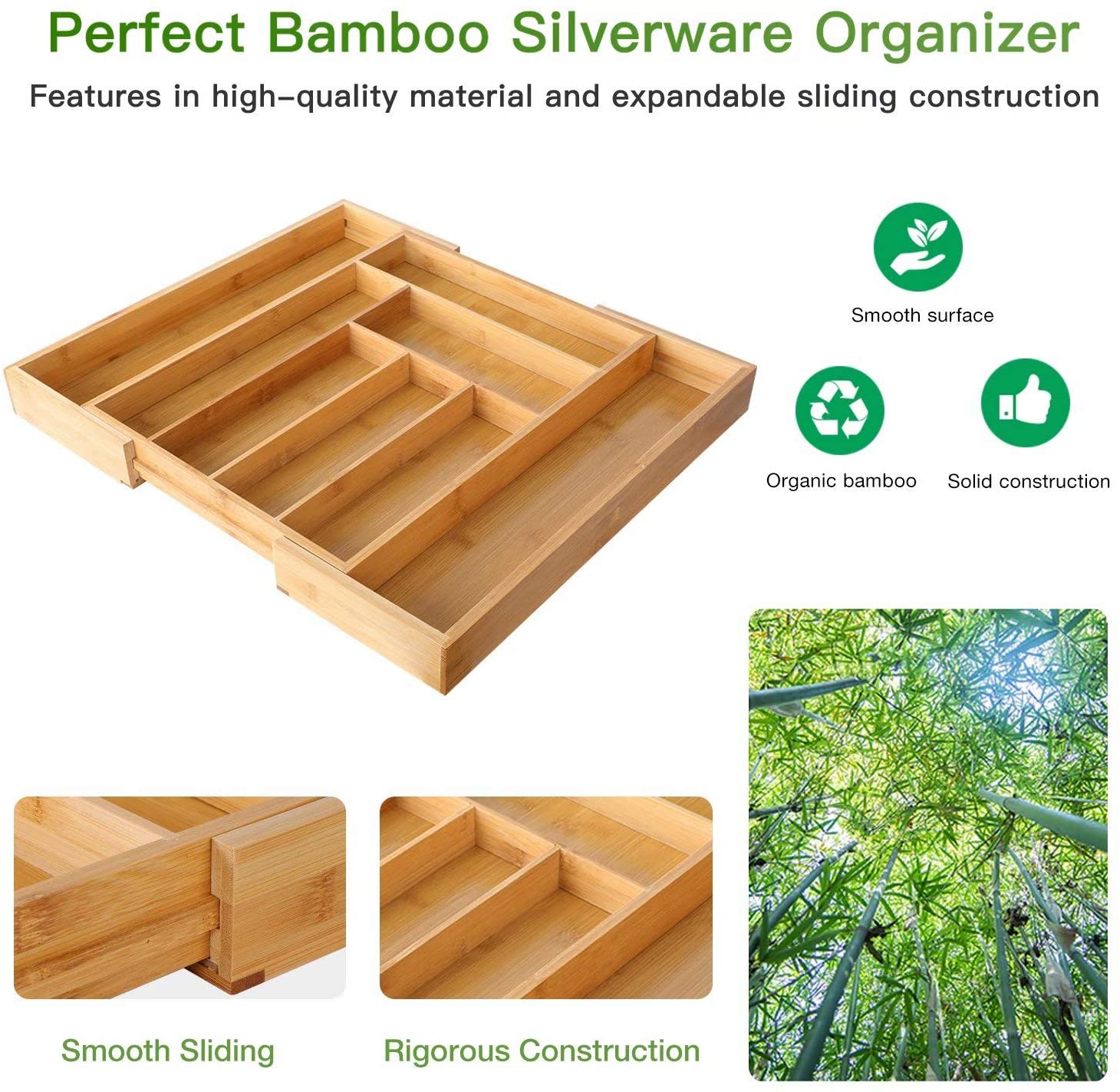 Bamboo Drawer Organizer-Toppalletfly