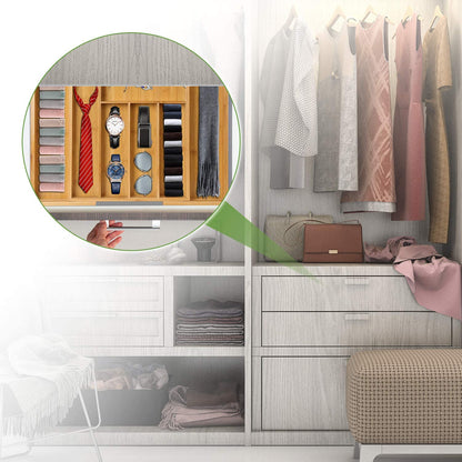 Bamboo Drawer Organizer-Toppalletfly