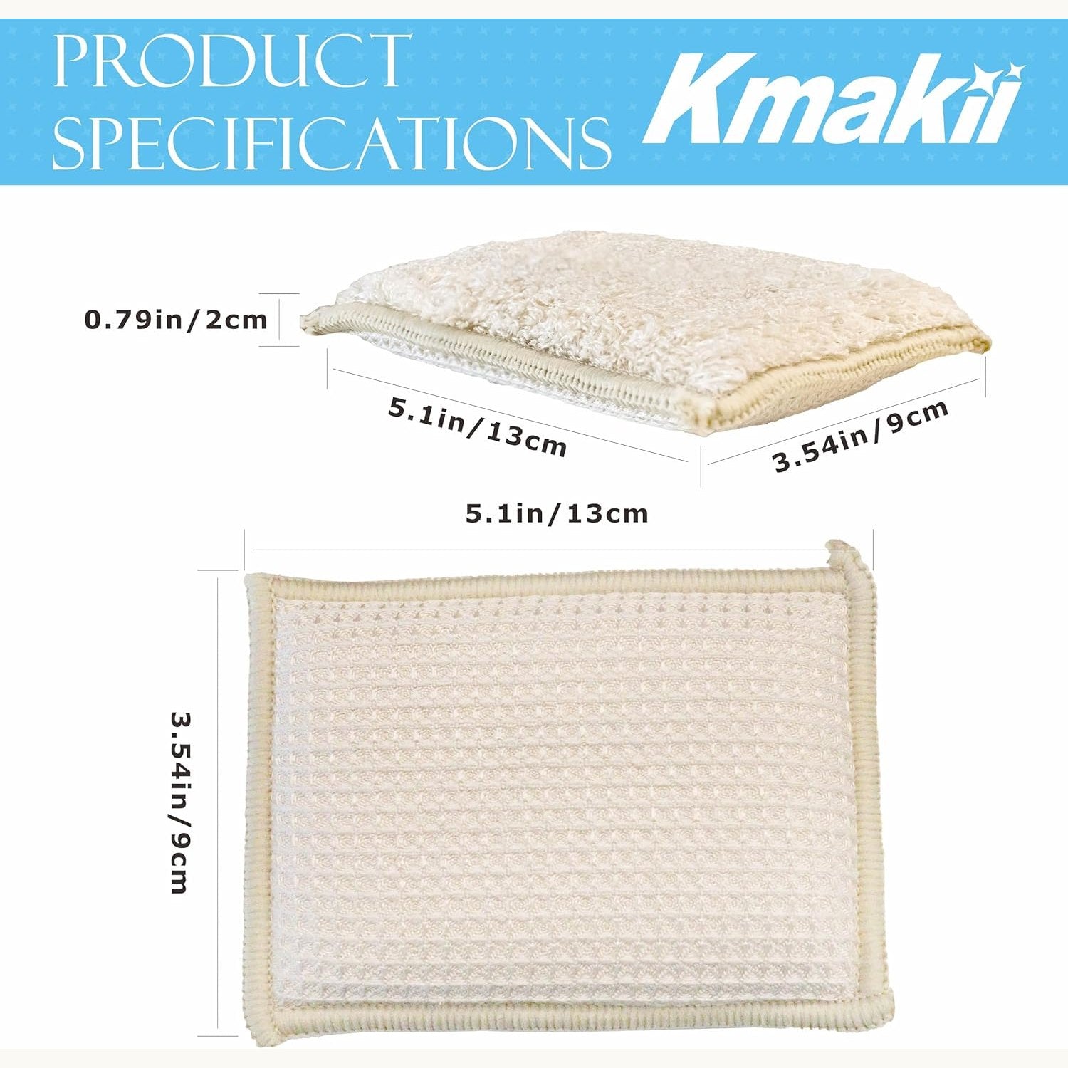 Bamboo Kitchen Sponges – Natural Fiber Cleaning Sponges-Toppalletfly