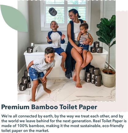 Bamboo Toilet Paper, 3-Ply Made From Tree-Free, 100% Bamboo Fibers, Eco-Friendly Zero Plastic Packaging-Toppalletfly
