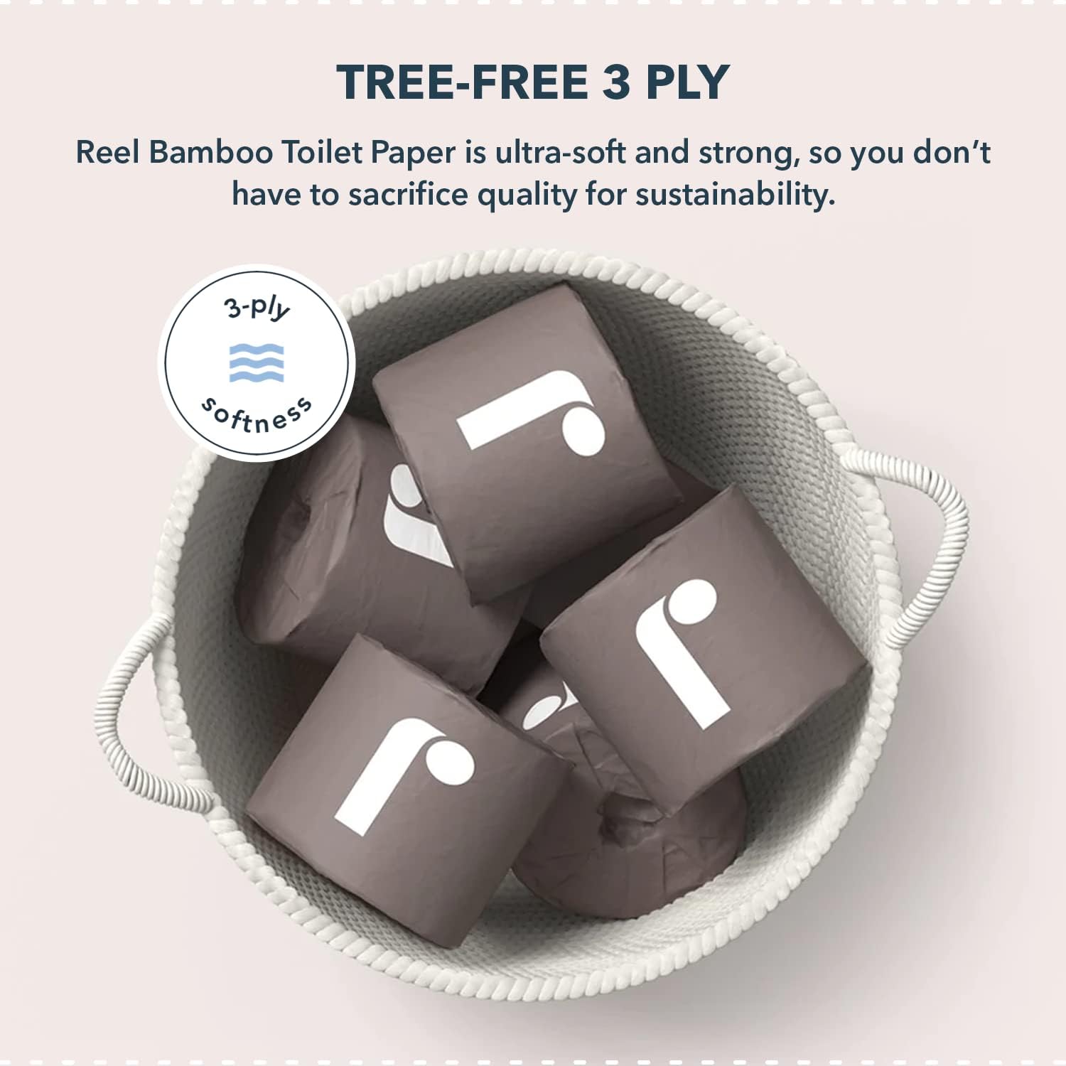 Bamboo Toilet Paper, 3-Ply Made From Tree-Free, 100% Bamboo Fibers, Eco-Friendly Zero Plastic Packaging-Toppalletfly