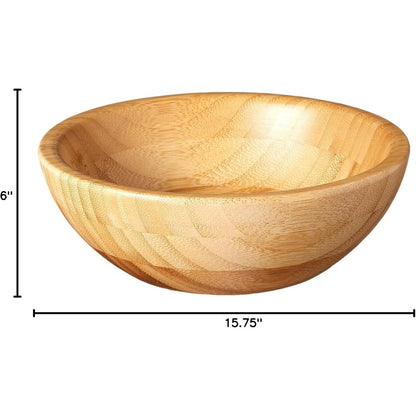 Bamboo Wood Salad Bowl Set – Large 7-Toppalletfly