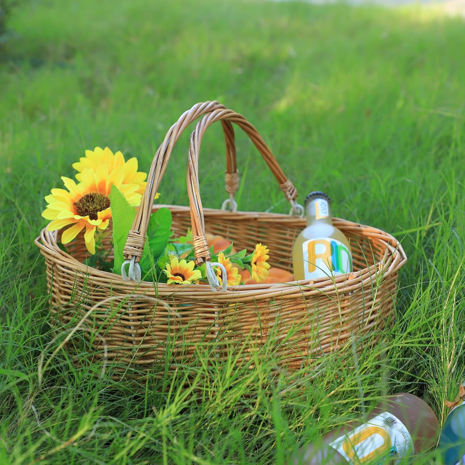 Basket with Handle 14.17"Lx11.81"Wx5.51"H-Toppalletfly