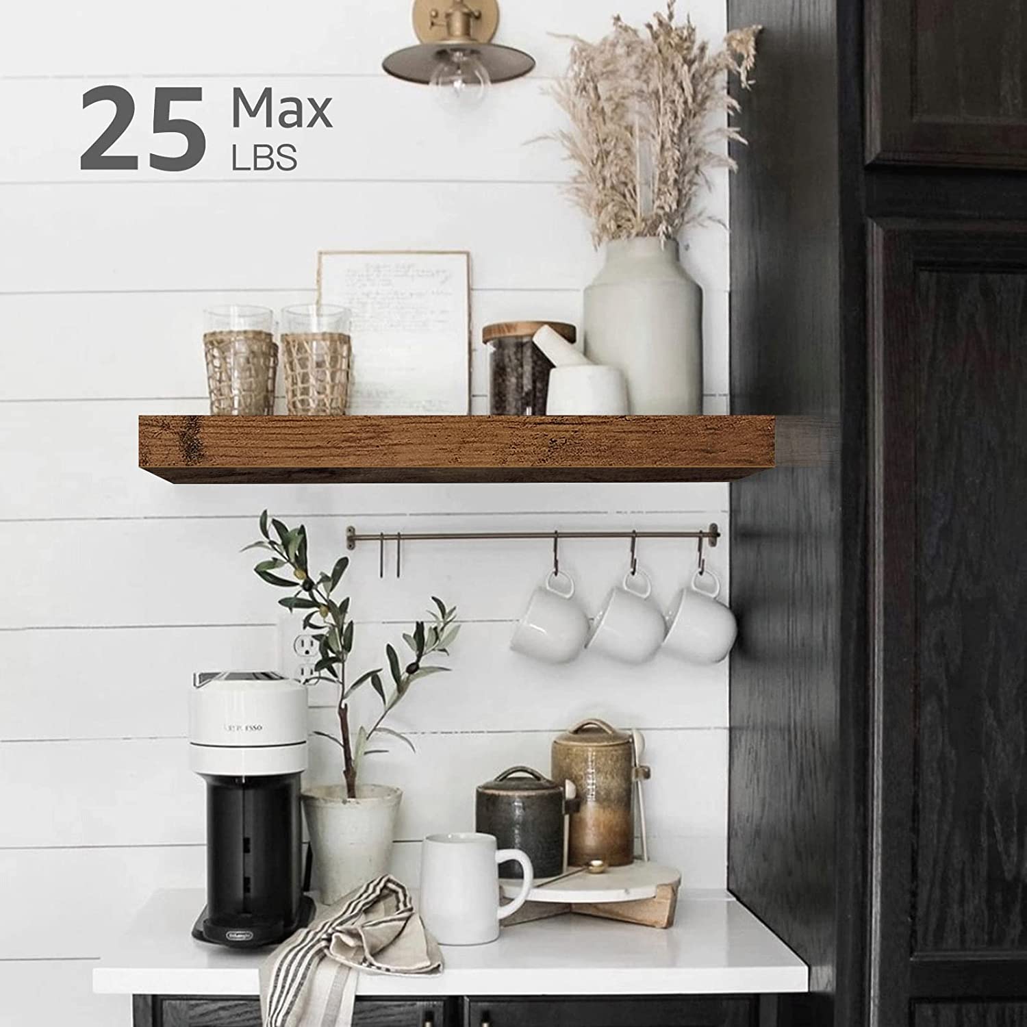 Bathroom Floating Shelves, Wall Shelf Over Toilet Bedroom Kitchen Living Room Farmhouse Decor Set of 2-Toppalletfly