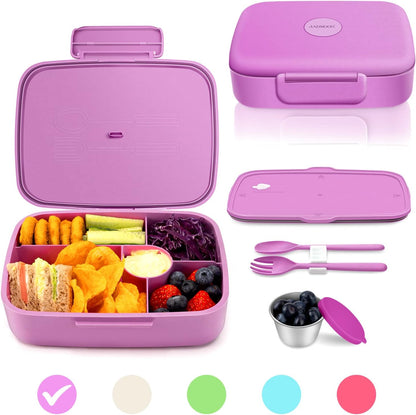 Bento Box - Eco Friendly, Leakproof Lunch Box, Five Compartment, Wheat Fiber Bento Box for Kids and Adults, Microwave and Freezer Friendly-Toppalletfly