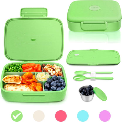Bento Box - Eco Friendly, Leakproof Lunch Box, Five Compartment, Wheat Fiber Bento Box for Kids and Adults, Microwave and Freezer Friendly-Toppalletfly
