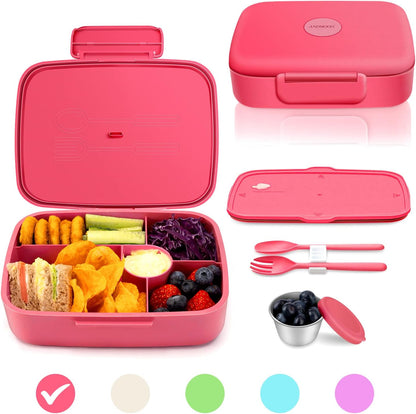 Bento Box - Eco Friendly, Leakproof Lunch Box, Five Compartment, Wheat Fiber Bento Box for Kids and Adults, Microwave and Freezer Friendly-Toppalletfly
