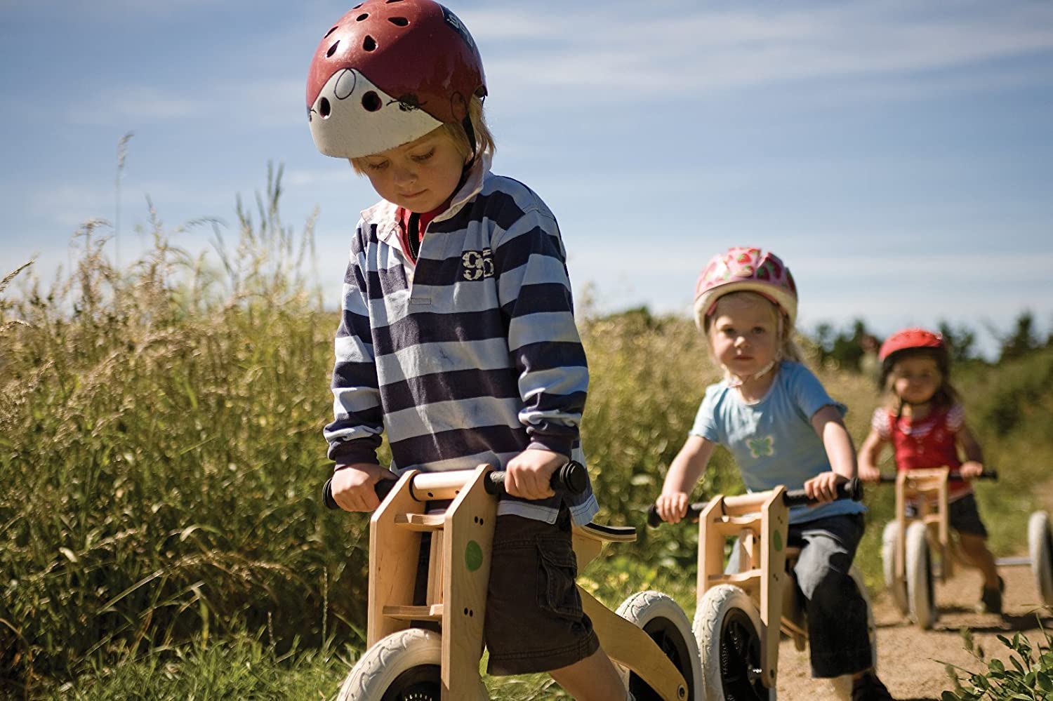 Bike 3 in 1 Wooden Balance Bike and Walker, Ages 1 to 5 Years-Toppalletfly