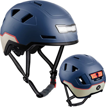 Bike Helmet with LED Lights - Urban Bicycle Helmet for Adults, Men & Women-Toppalletfly