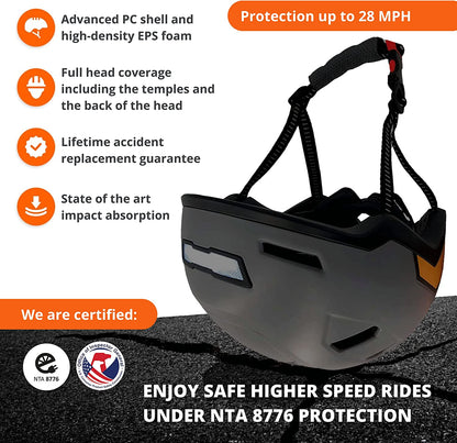 Bike Helmet with LED Lights - Urban Bicycle Helmet for Adults, Men & Women-Toppalletfly