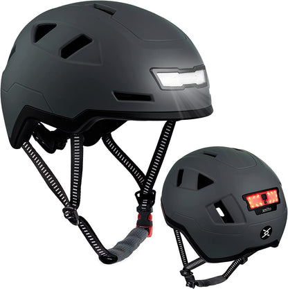 Bike Helmet with LED Lights - Urban Bicycle Helmet for Adults, Men & Women-Toppalletfly