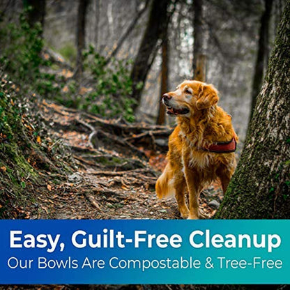 Biodegradable Disposable Pet Bowls Bulk 8 Oz Germ-Free, Non-Toxic Leakproof and Allergen-Free-Toppalletfly