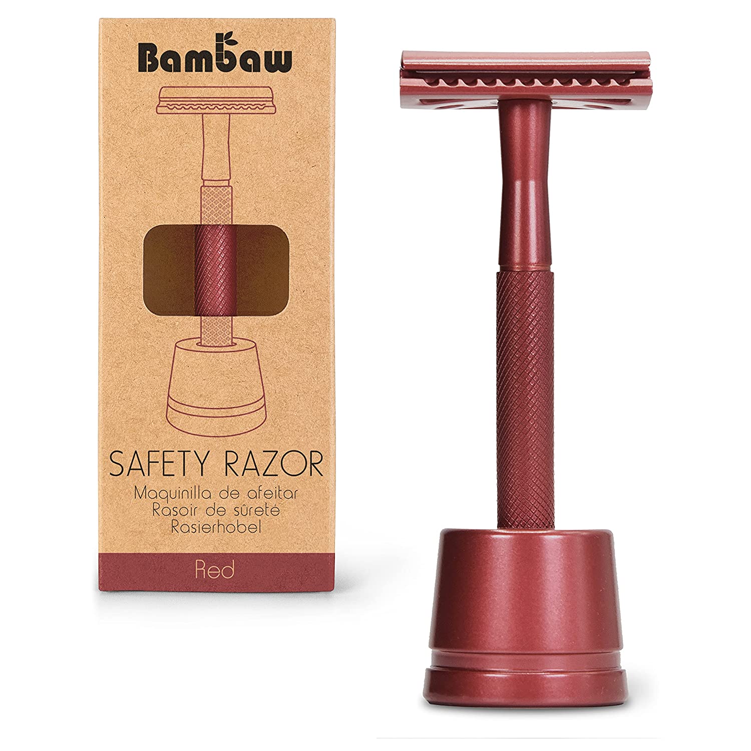 Black Safety Metal Razor for Men with Safety Razor Stand, Zero Waste Products-Toppalletfly