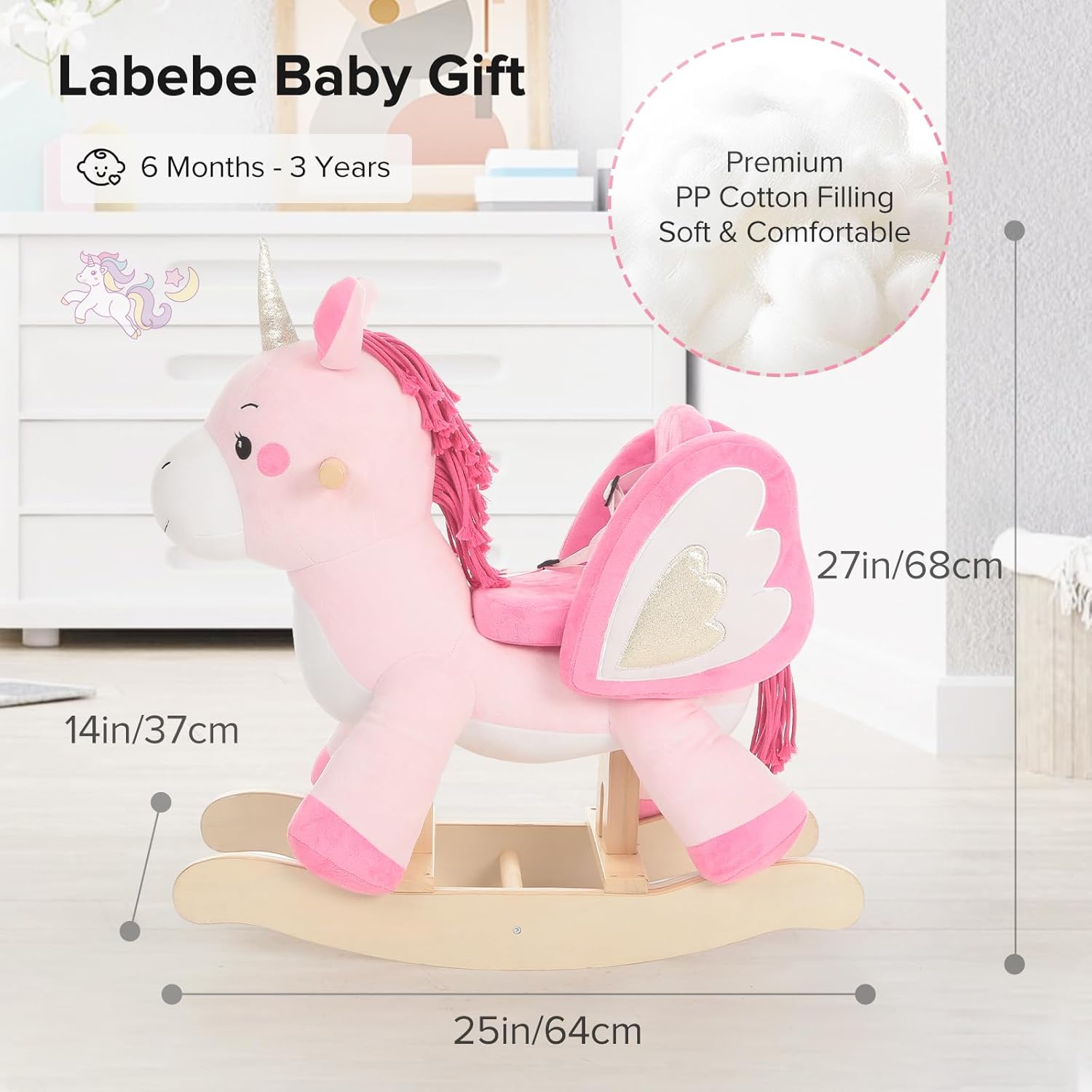 Blue Dragon Rocking Horse for Toddlers 12 Months+ Plush Stuffed Toy-Toppalletfly