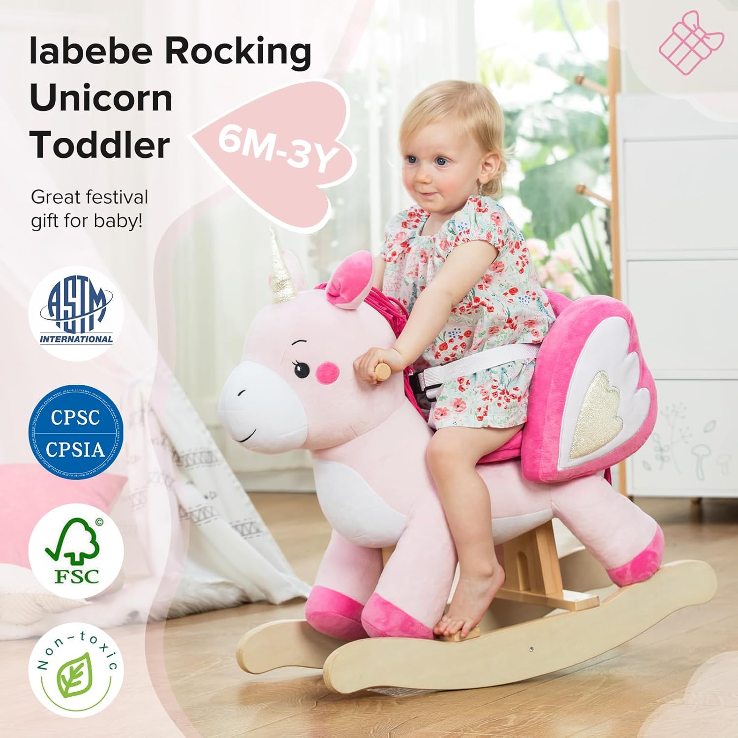Blue Dragon Rocking Horse for Toddlers 12 Months+ Plush Stuffed Toy-Toppalletfly