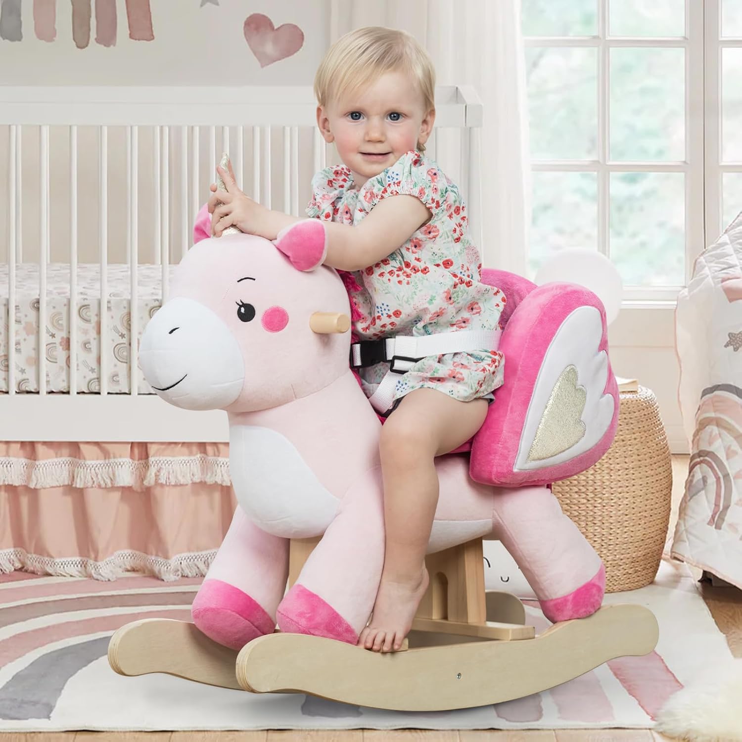 Blue Dragon Rocking Horse for Toddlers 12 Months+ Plush Stuffed Toy-Toppalletfly