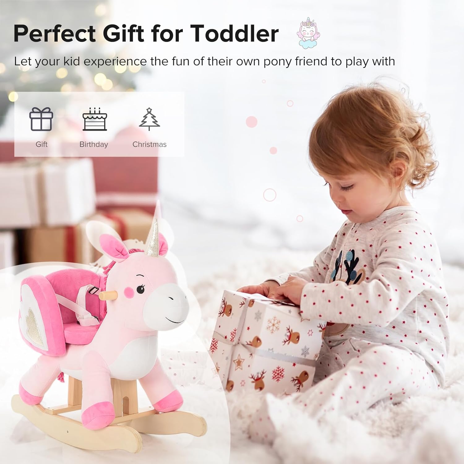 Blue Dragon Rocking Horse for Toddlers 12 Months+ Plush Stuffed Toy-Toppalletfly