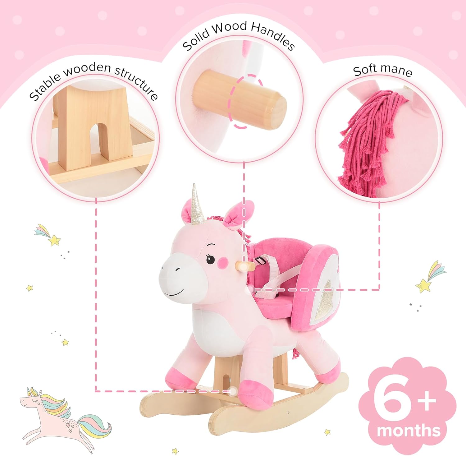 Blue Dragon Rocking Horse for Toddlers 12 Months+ Plush Stuffed Toy-Toppalletfly