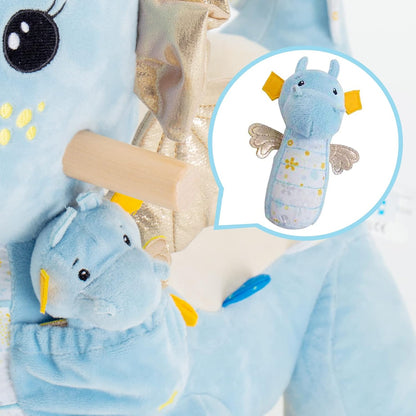 Blue Dragon Rocking Horse for Toddlers 12 Months+ Plush Stuffed Toy-Toppalletfly