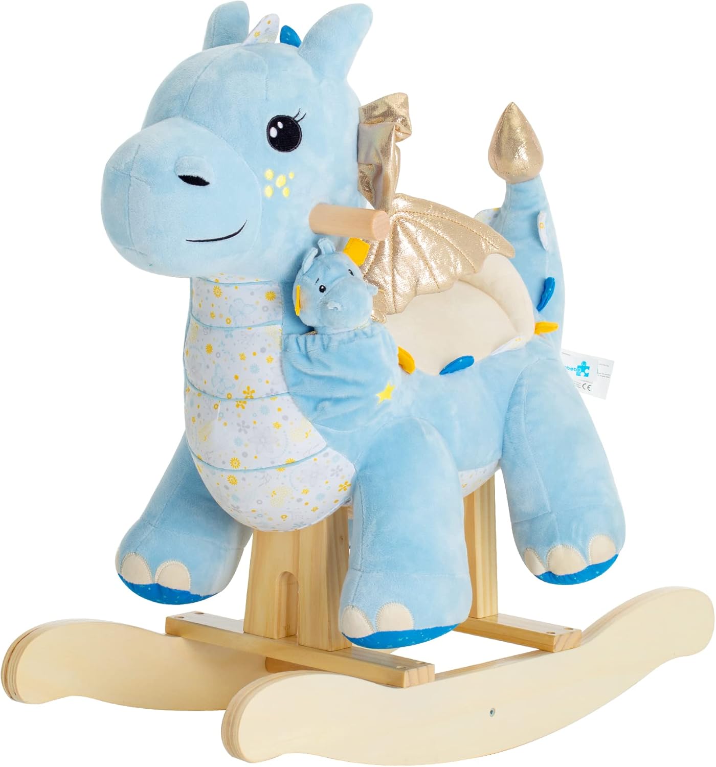 Blue Dragon Rocking Horse for Toddlers 12 Months+ Plush Stuffed Toy-Toppalletfly