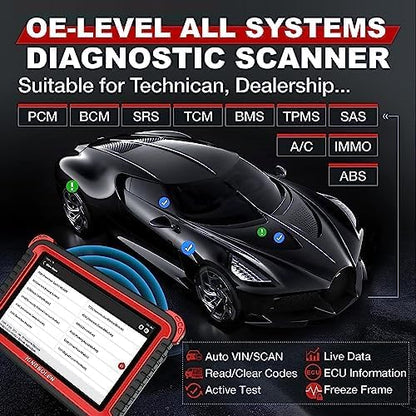 Bluetooth Scanner, Bidirectional Tool with ECU Coding, 31+ Resets, FCA AutoAuth, Crankshaft Relearn & Active Test for All Systems-Toppalletfly