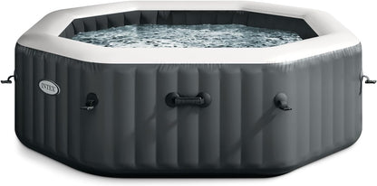 Bubble Massage Inflatable Hot Tub Spa Set, with 120 Jets, Push Button Control Panel, and Spa Cover-Toppalletfly