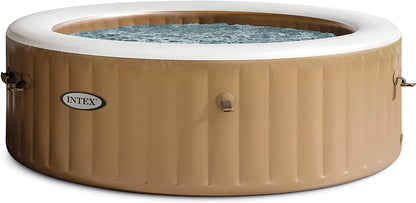 Bubble Massage Inflatable Hot Tub Spa Set, with 120 Jets, Push Button Control Panel, and Spa Cover-Toppalletfly