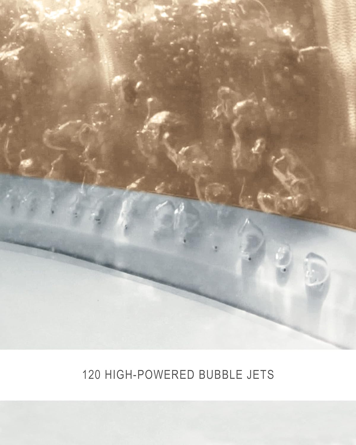 Bubble Massage Inflatable Hot Tub Spa Set, with 120 Jets, Push Button Control Panel, and Spa Cover-Toppalletfly