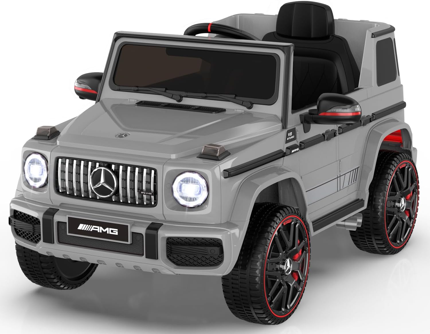 Car for Kids, 12V Ride on Car w/ Parent Remote Control, Low Battery Voice Prompt, LED Headlight, Music Player & Horn, Soft Start-Toppalletfly