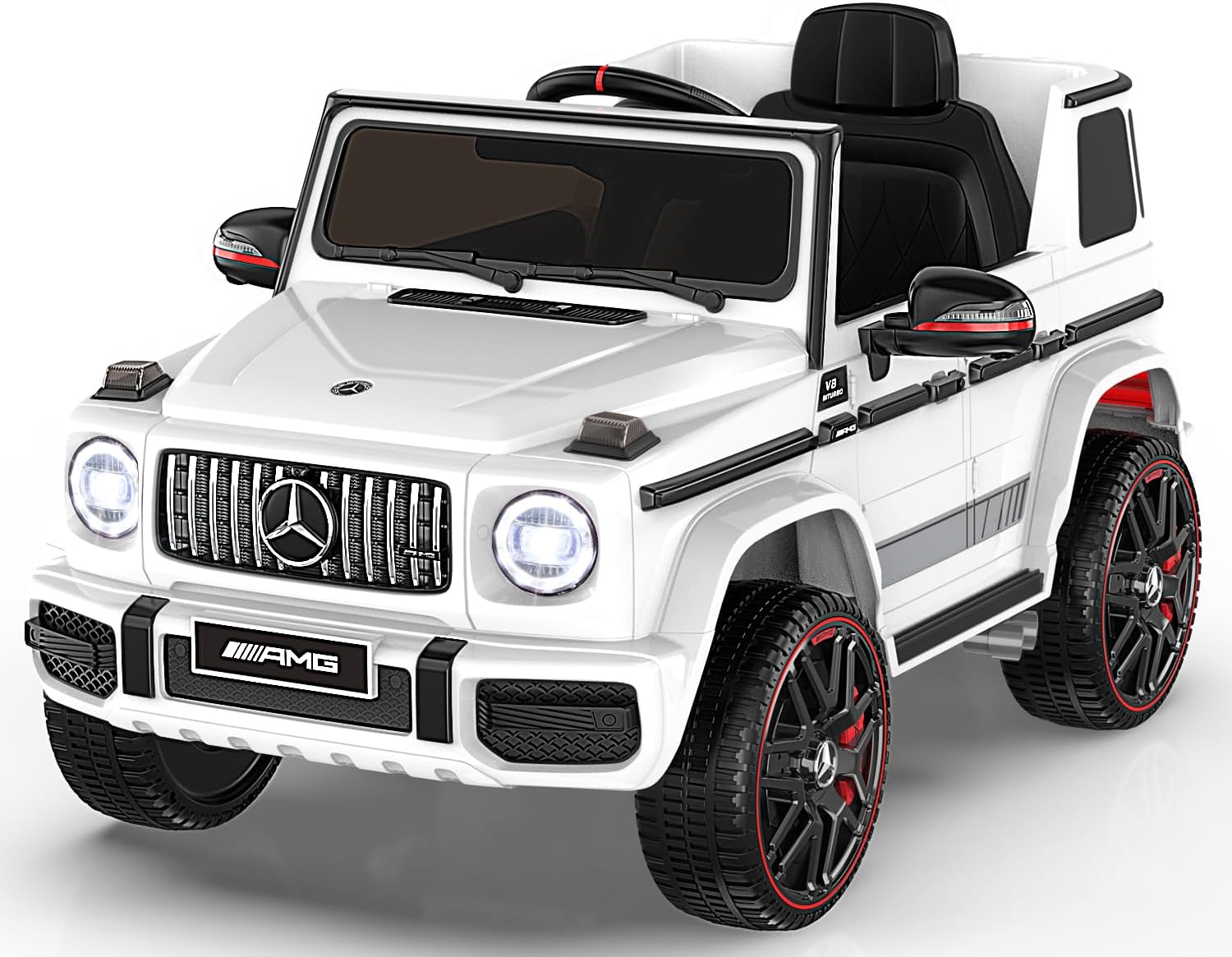 Car for Kids, 12V Ride on Car w/ Parent Remote Control, Low Battery Voice Prompt, LED Headlight, Music Player & Horn, Soft Start-Toppalletfly
