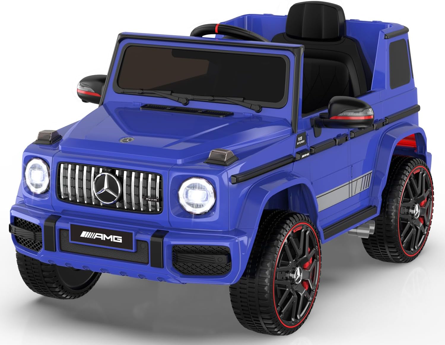 Car for Kids, 12V Ride on Car w/ Parent Remote Control, Low Battery Voice Prompt, LED Headlight, Music Player & Horn, Soft Start-Toppalletfly