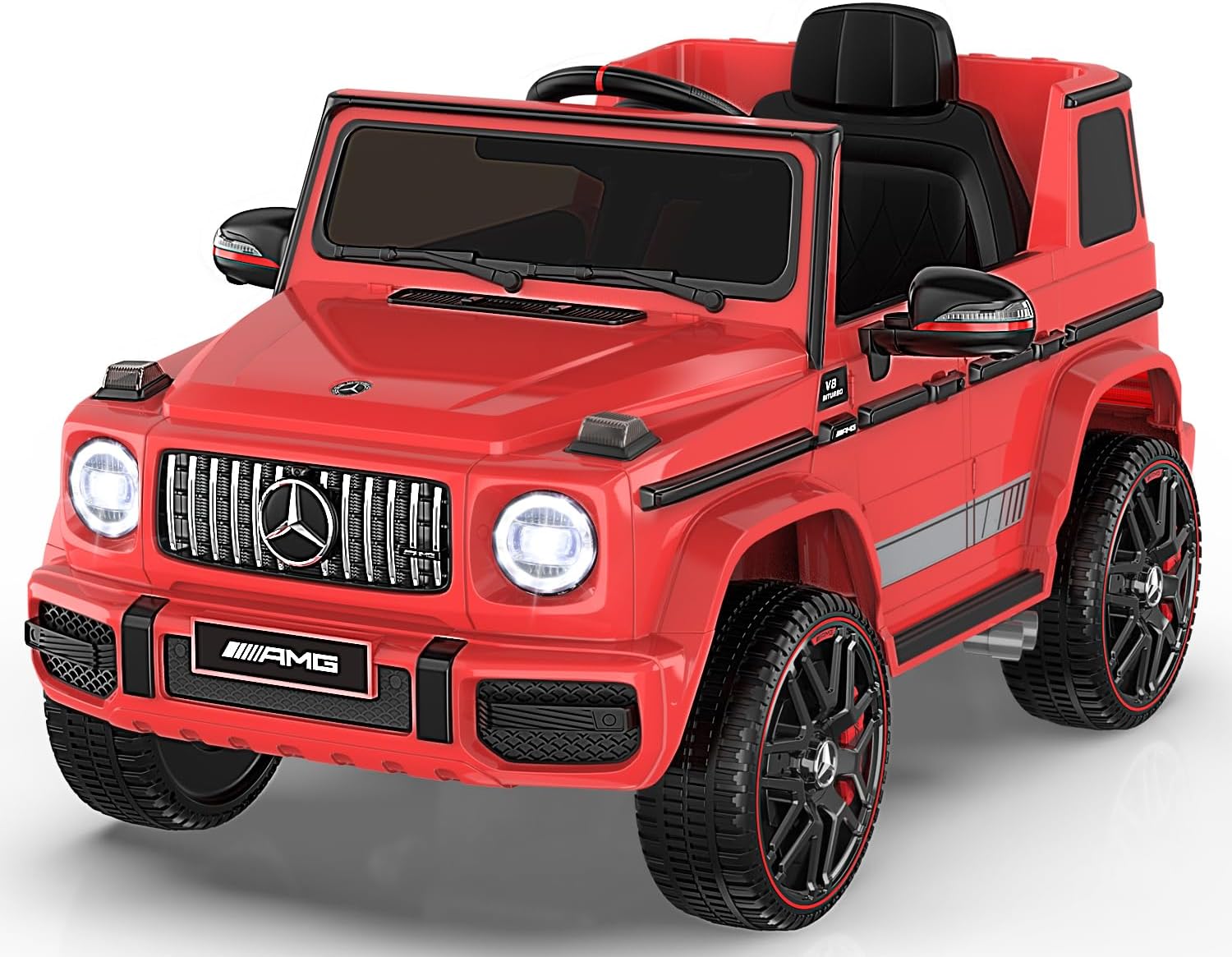 Car for Kids, 12V Ride on Car w/ Parent Remote Control, Low Battery Voice Prompt, LED Headlight, Music Player & Horn, Soft Start-Toppalletfly