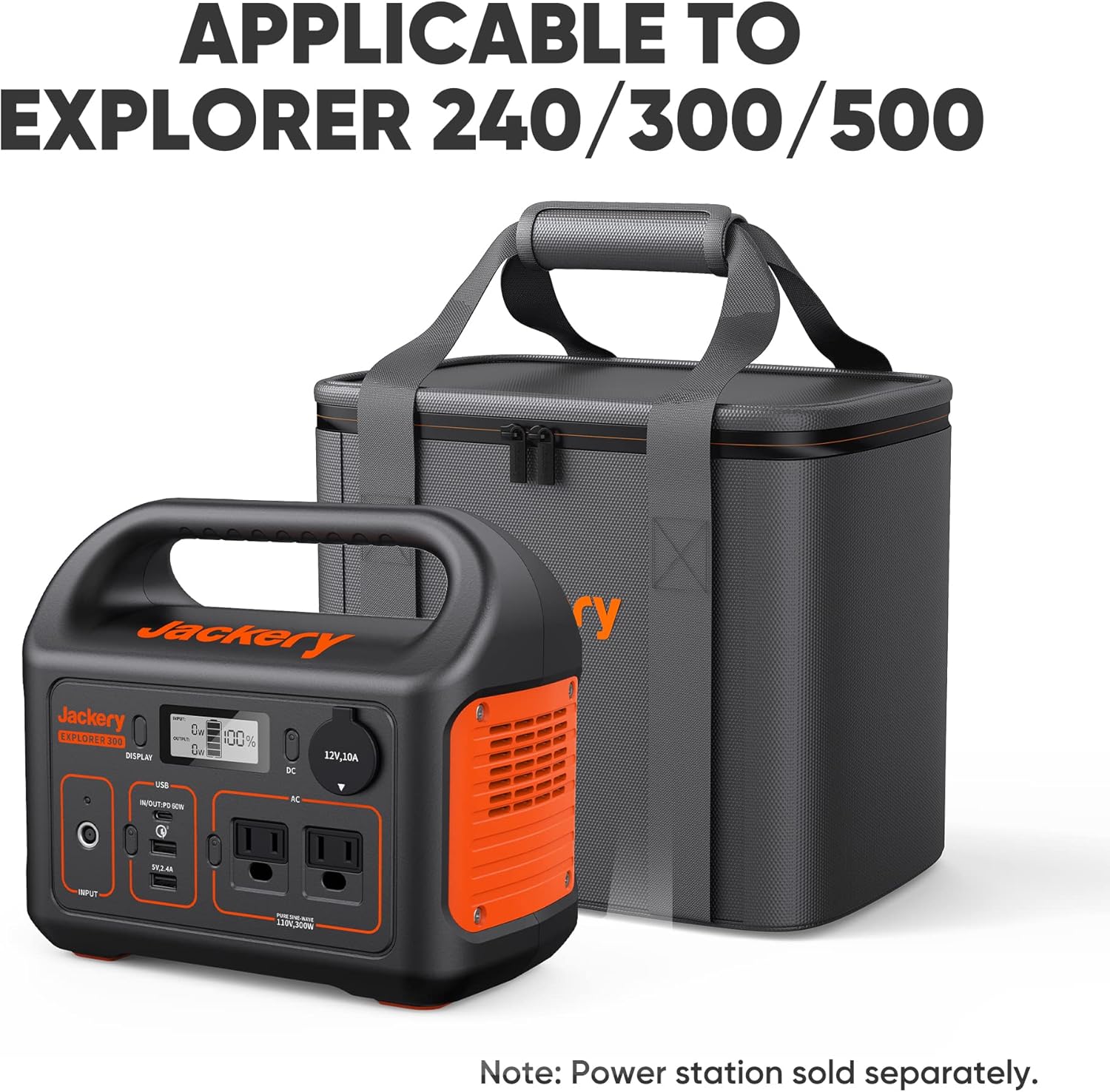 Carrying Case Bag (S Size) for Explorer 240/300 / 500 Portable Power Station - Black-Toppalletfly