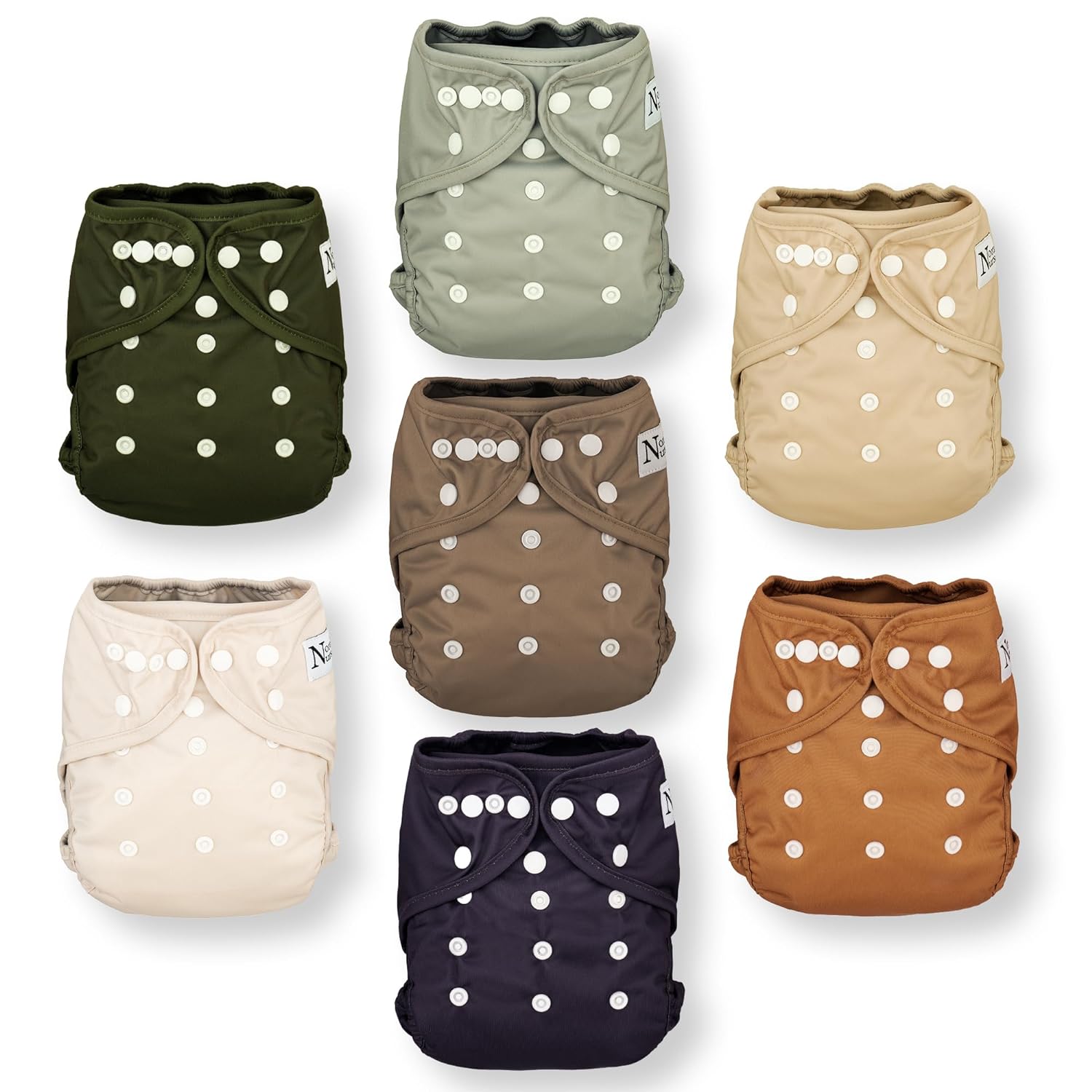 Cloth Diapers 7 Pack with 7 Inserts & 1 Wet Bag, Waterproof Cover, Washable, Reusable & One Size Adjustable Pocket Diapers for Newborns and Toddlers-Toppalletfly