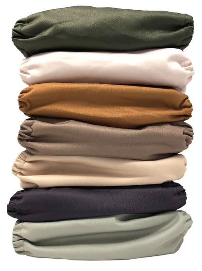 Cloth Diapers 7 Pack with 7 Inserts & 1 Wet Bag, Waterproof Cover, Washable, Reusable & One Size Adjustable Pocket Diapers for Newborns and Toddlers-Toppalletfly
