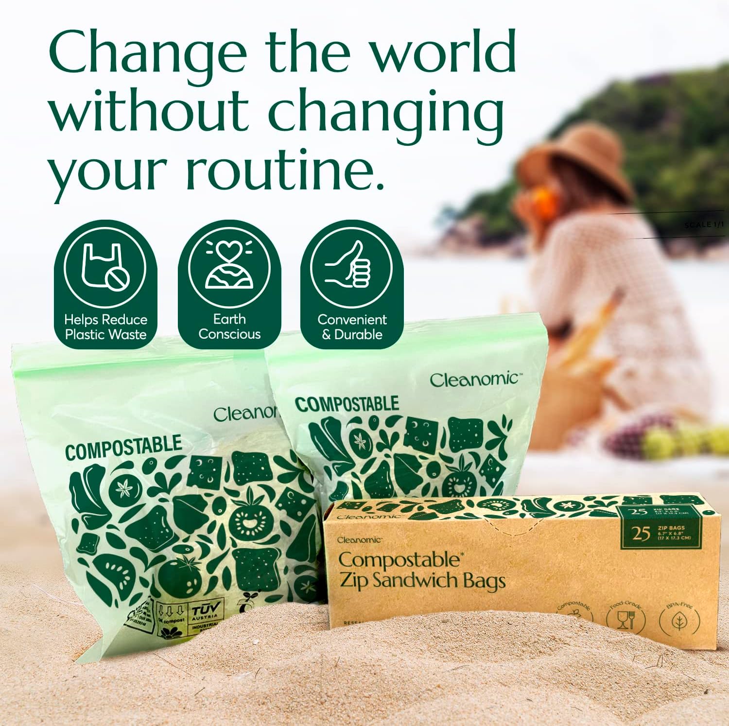 Compostable Food Storage Bag Sandwich Size-Toppalletfly